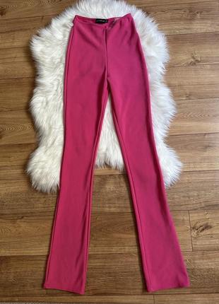 Лосини штани рожеві в рубчик з імітацією стрінг позаду від plt xs