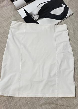 Marks &amp; Spencer отличная белая мини -юбка с трусиками внутри