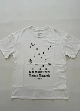 Футболка maison margiela logo numbers tee m l