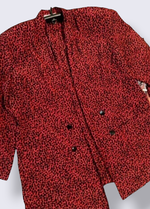 Лёгкий шифоновый кардиган пиджак в принт