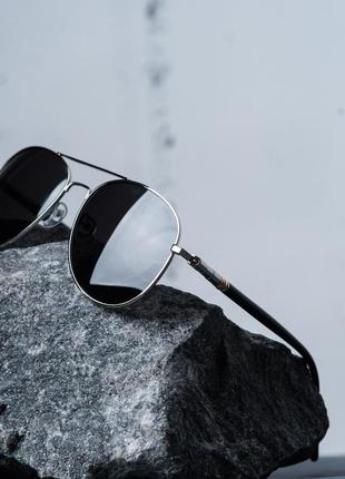 Солнцезащитные очки aviator silver