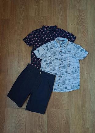 Летний набор для мальчика/шорты/рубашка с коротким рукавом для мальчика/тенниска
