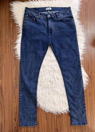 Мужские синие джинсы скинни варенки pull & bear