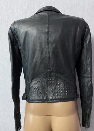 Zara шкіряна куртка косуха4 фото