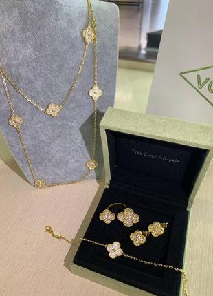 Сережки ван кліф 4 конюшини / van cleef