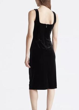 Велюрова сукня calvin klein velvet square neck midi tank dress3 фото