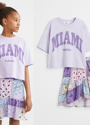 Комплект топ и юбка h&m хлопок