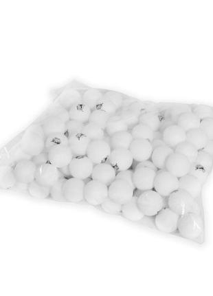 М'ячі для настільного тенісу, 100 штук (білий)