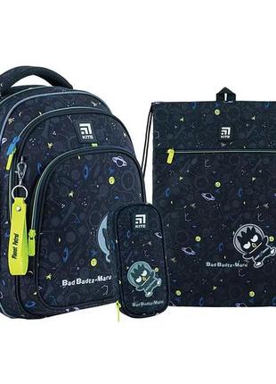 Набор kite рюкзак + пенал + сумка для обуви set_hk24-763s bad badtz maru