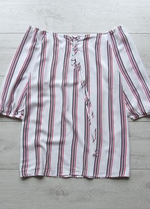Розпродаж! красива блуза сорочка в смужку великий розмір від chicoree