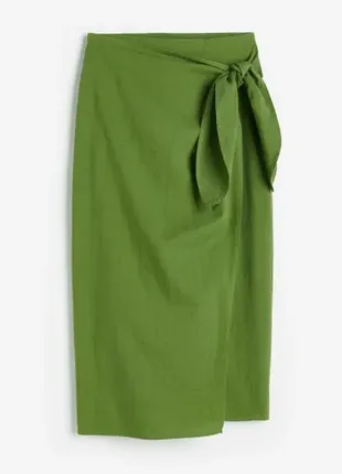 Зеленая юбка на запах
