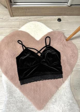 Велюровый топ от new look