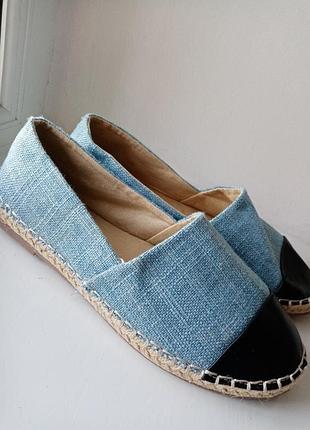 Новые эспадрильи мокасины слипоны на джутовой подошве