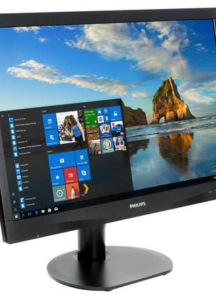 Монітор 24" 1920*1200 pls philips 240s4qmb led vga dvi mm pivot чорний бв a- гар.12міс!