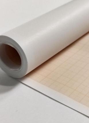 Бумага масштабно-координатная для чертежей в рулоне ширина 64 см длина 10 метров, оранжевая (6808)