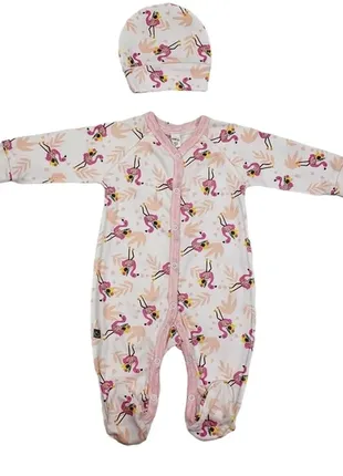 Шапочка і чоловічок з закритими ніжками для дівчинки, р.62 фламінго mario kids 21в19-09-10