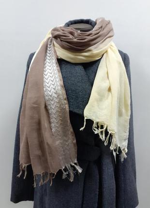Samaya елегантний, двоколірний шарф, шаль, палантин, широкий, довгий із франції, оригінал