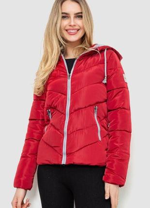 Куртка жіноча демісезонна, колір бордовий, розмір xs fa_009239