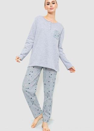 Пижама женская утепленная, цвет серый,  размеры m, 4xl, l, xl, xxl fa_008598