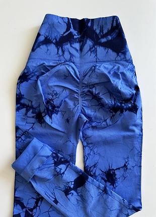 Бесшовные мраморные лосины с утяжкой