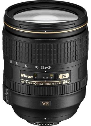 Объектив nikon af-s 24-120mm f/4g ed vr гарантия 36 месяца + 64gb sd card + бесплатная доставка