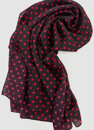 Шарф женский в горох, цвет черно-красный, размер one size fa_009277