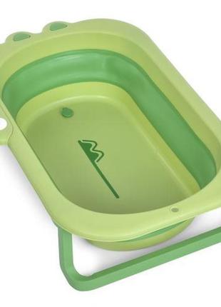 Kmme1141 green ванночка croco green дитяча, силікон, складана, 80*53,9*20,8 см, зелений