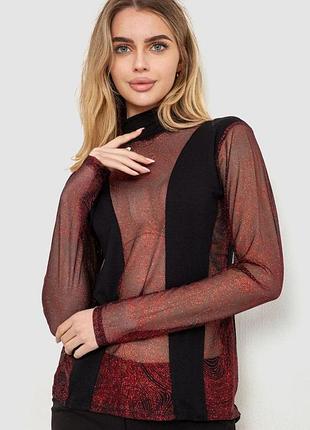 Гольф женский нарядный, цвет черно-красный, размер s-m fa_009874