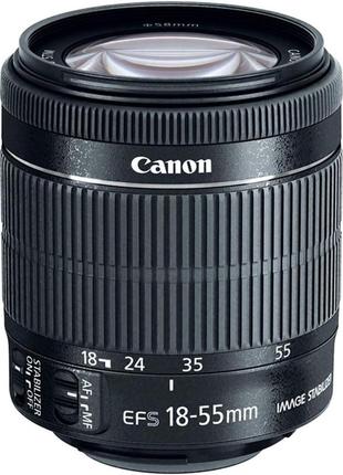 Объектив canon ef-s 18-55mm f/3.5-5.6 is stm гарантия 24 месяца + 64gb sd card + бесплатная доставка