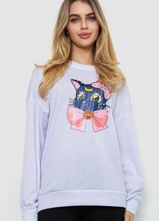 Батник женский, цвет белый,  размер one size fa_009620