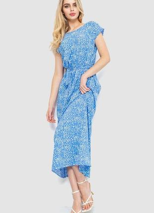 Сукня з принтом, колір блакитний, 214r055-2