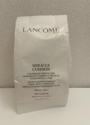 Lancome miracle cushion 010 pa++ тон albatre spf23 14 гр. оригинал