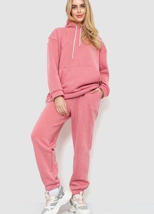Спортивний костюм жіночий на флісі, колір пудровий, розміри m, l, xl, xxl fa_008463