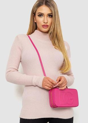 Кофта жіноча однотонна базова, колір світло-рожевий, розмір s-m fa_008926