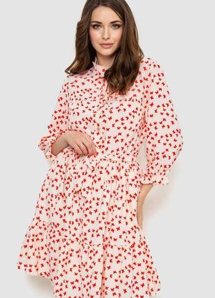 Сукня софт, колір молочно-червоний, розмір m fa_010083