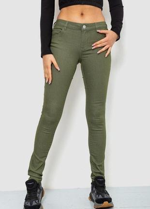 Брюки женские однотонные, цвет хаки, размер xs fa_009502
