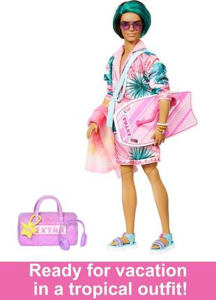 Лялька барбі кен екстра відпочинок на пляжі barbie extra fly ken travel mattel hnp86 кен у пляжному