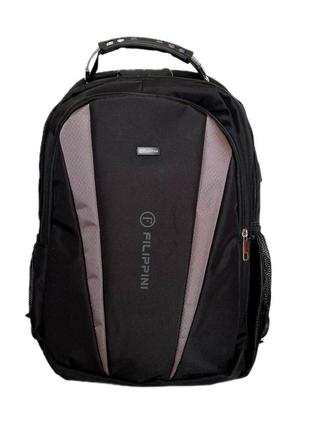 Мужской рюкзак для ноутбука классический черный водонепроницаемый с usb зарядкой,городской повседневный рюкзак