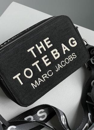 Сумка у стилі marc jacobs the snapshot textile black6 фото