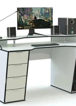 Геймерский стол серия comfort с надстроением и ящиками  x1400
