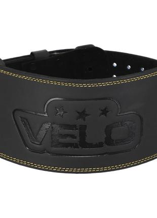 Пояс атлетический кожаный velo vl-6628 ширина-15см размер-s-xxl черный