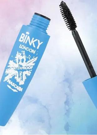 Тушь для ресниц черная binky waterproof mascara london, 8 мл. б/у, практически полная, тестер фото