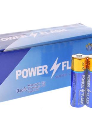 Батарейки power flash super alkaline aa lr6 шрінка 40 шт.