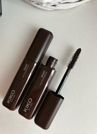 Коричнева туш для вій, kiko milano smart colour mascara
