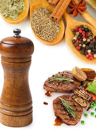 Мельница для перца соли специй маленькая перцемолка с керамическими жерновами