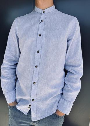 Мужская рубашка с длинным рукавом  лен code