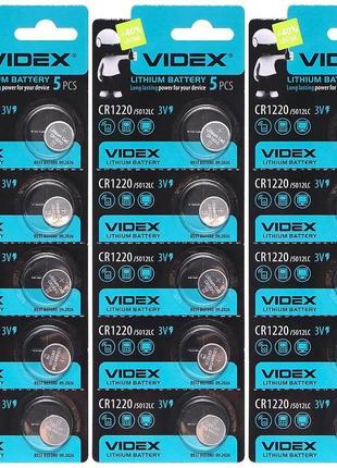 Батарейка videx cr1220 lithium, 3.0 v, 5 шт.