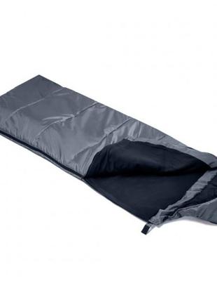 Спальный мешок одеяло "турист левый" с капюшоном серый