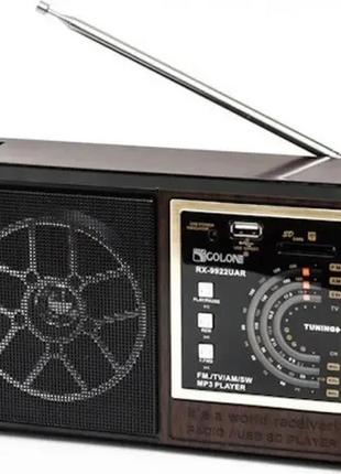 Радіоприкладник акумуляторний golon rx-9922 з mp3 плеєром, microsd, usb, fm радіо