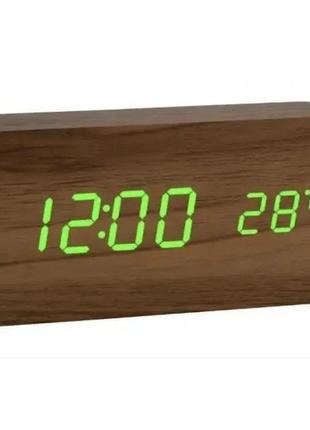 Часы электронные настольные в деревянном корпусе vst-862